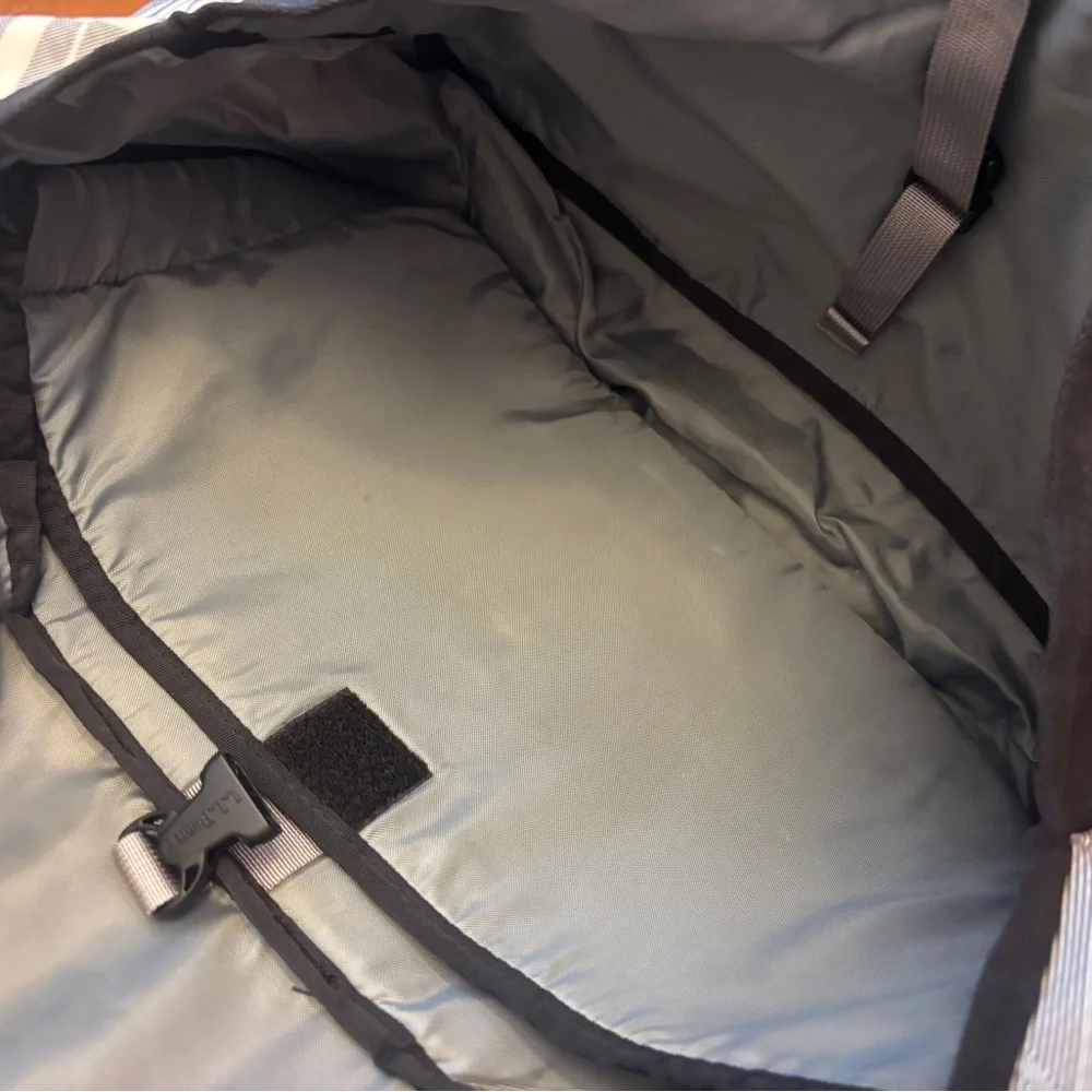 Y2K L.L.Bean Plaid Nylon Messenger Bag Commuter Crossbody